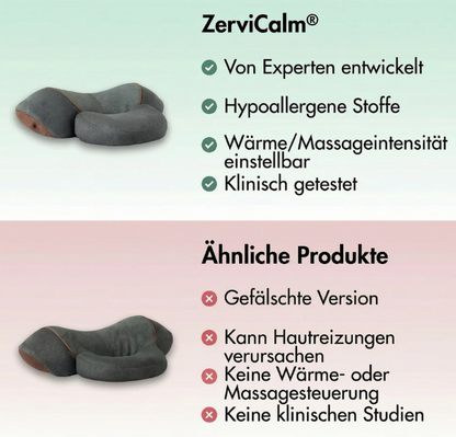Heated Vibration Neck Massage Pillow – Cervical Traction Cushion for Pain Relief, Travel, Office & Sleep