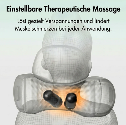 Heated Vibration Neck Massage Pillow – Cervical Traction Cushion for Pain Relief, Travel, Office & Sleep
